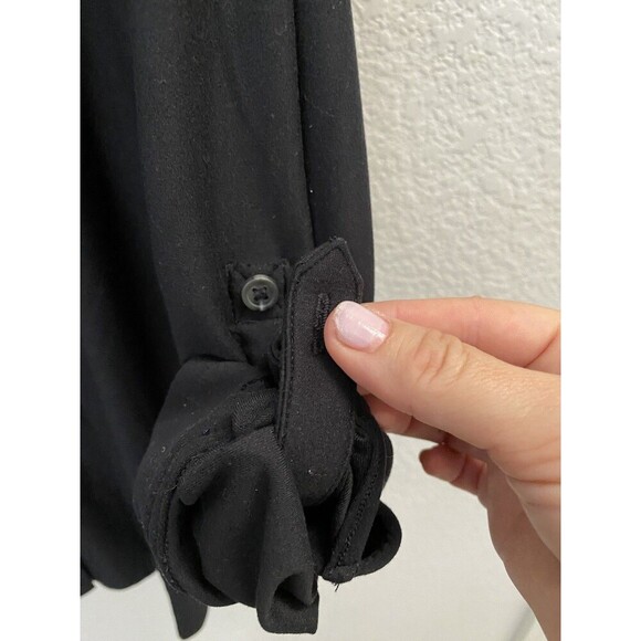 Land's End Women's Long Sleeve Soft Performance Roll Tab Tunic 2XL Black - Picture 7 of 12
